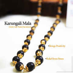 Karungali Malai Gold Cap Plated Necklace