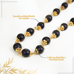 Karungali Malai Gold Cap Plated Necklace