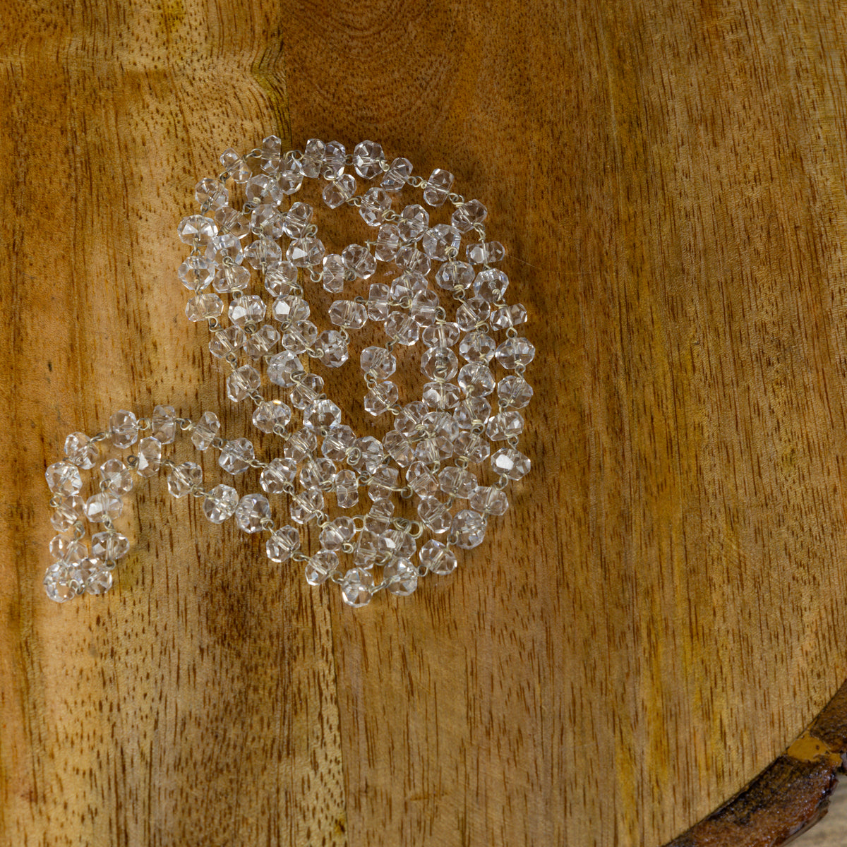 Diamond Cut Rock Crystal Sphatik Mala