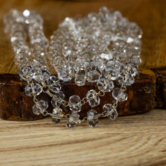 Diamond Cut Rock Crystal Sphatik Mala